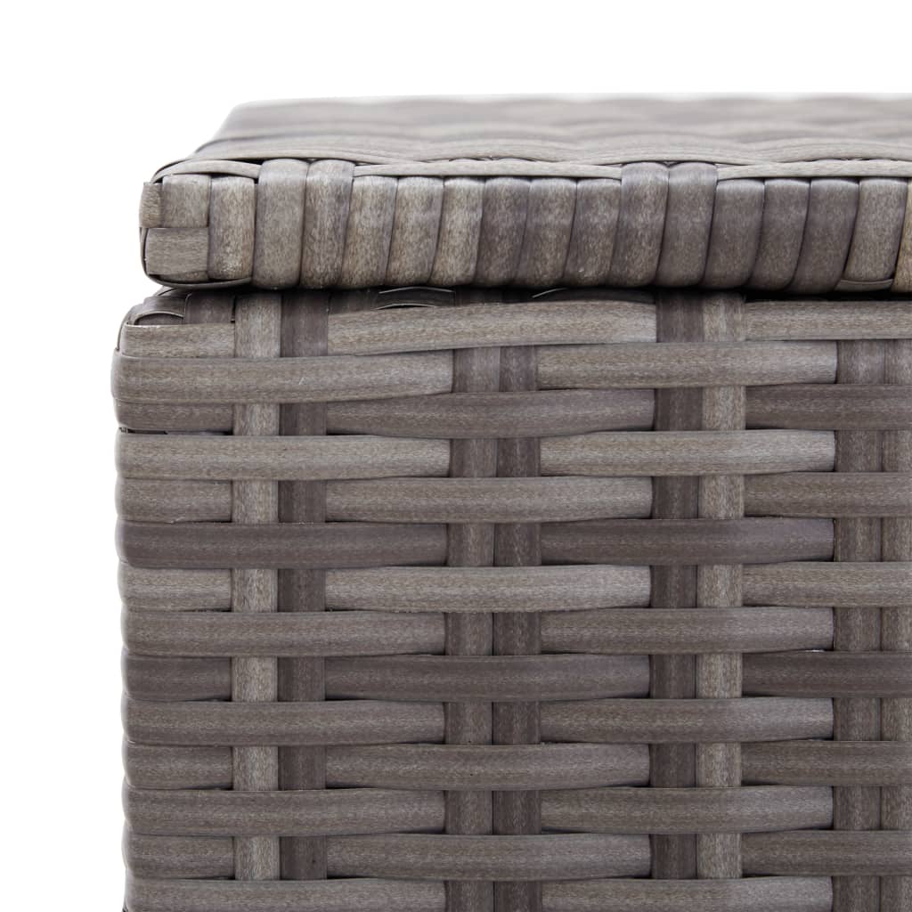 Tuinbox 100x50x50 cm poly rattan grijs - Afbeelding 7