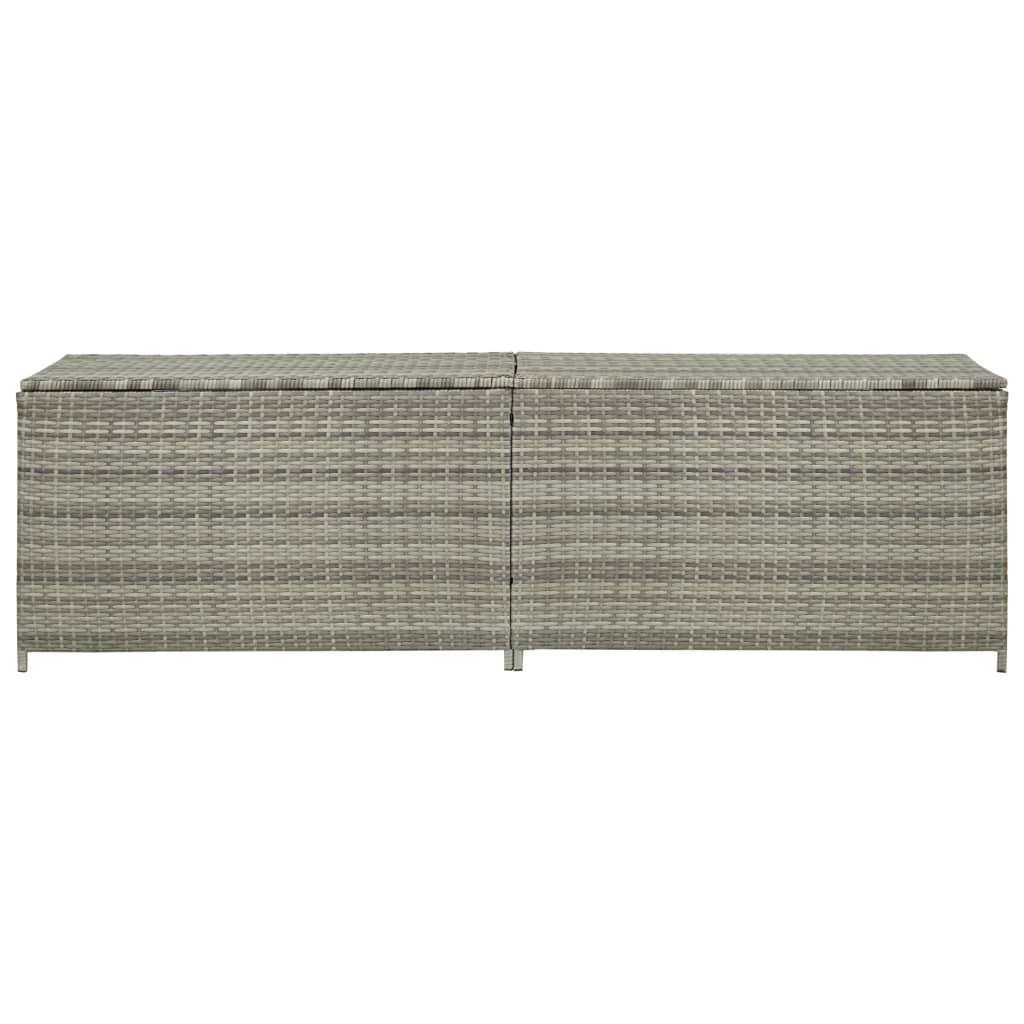 Tuinbox 200x50x60 cm poly rattan grijs - Afbeelding 2