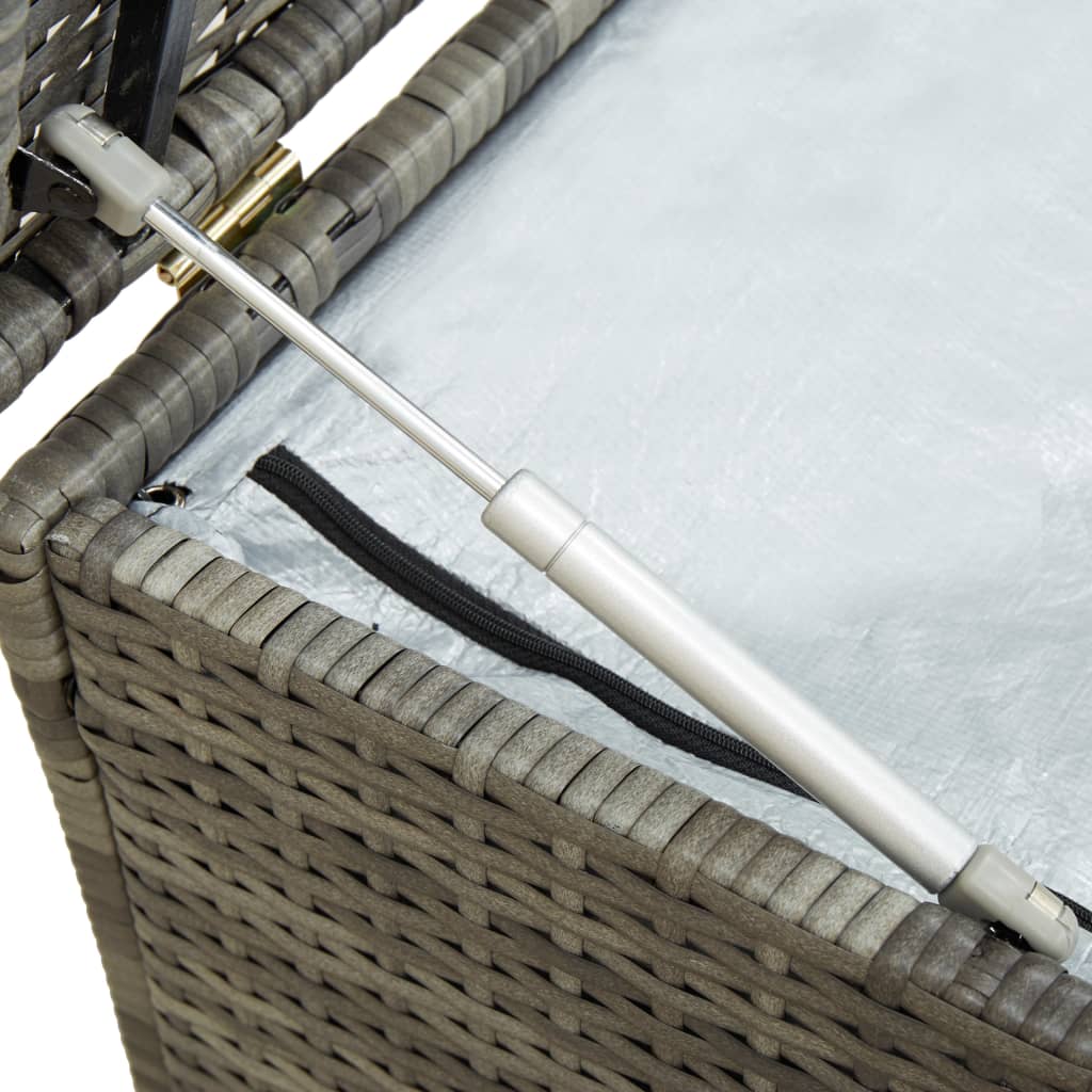 Tuinbox 200x50x60 cm poly rattan grijs - Afbeelding 5