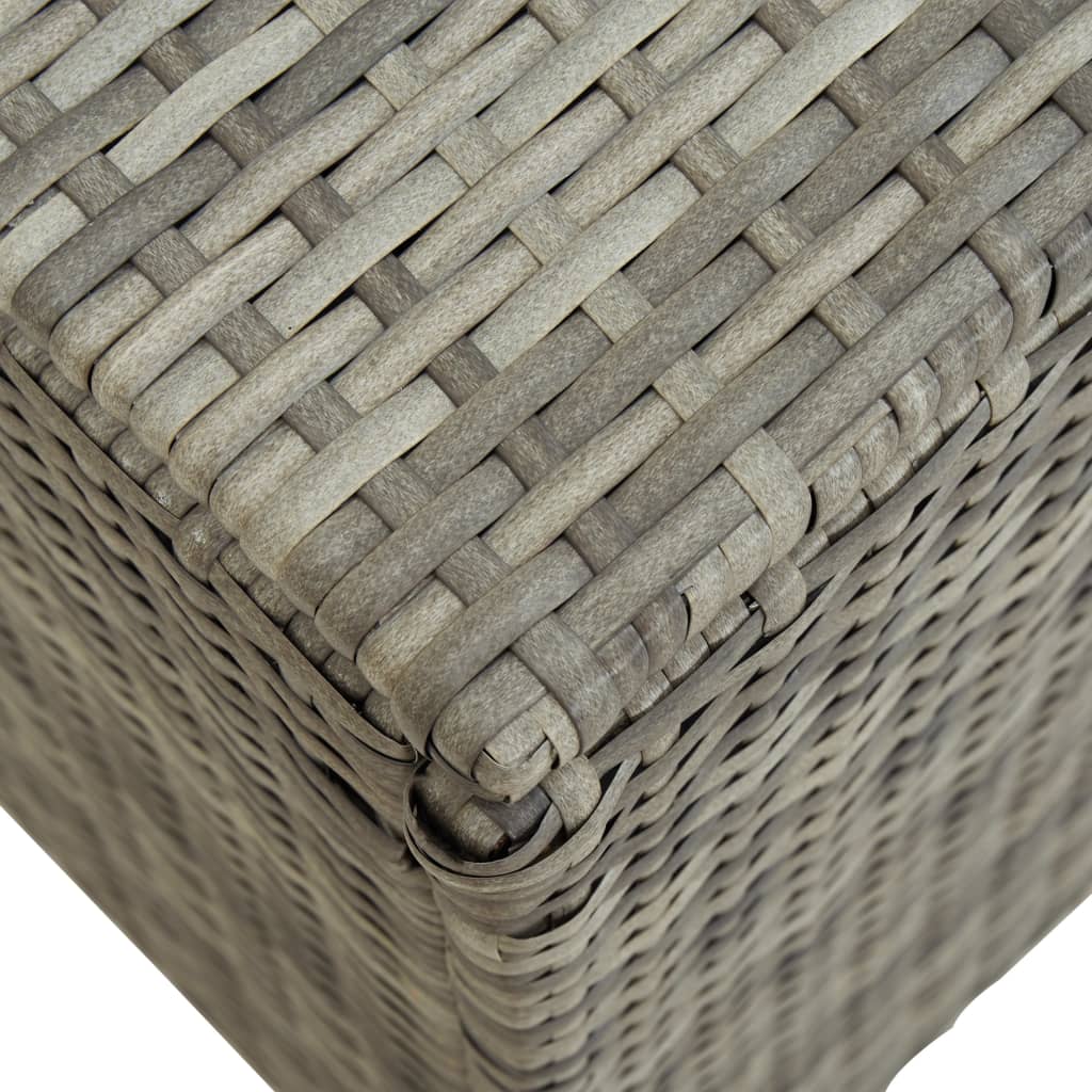 Tuinbox 200x50x60 cm poly rattan grijs - Afbeelding 6