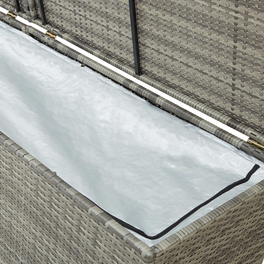Tuinbox 200x50x60 cm poly rattan grijs - Afbeelding 7