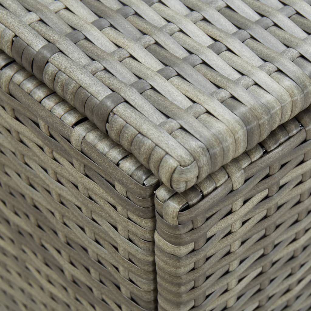 Tuinbox 180x90x70 cm poly rattan grijs - Afbeelding 7