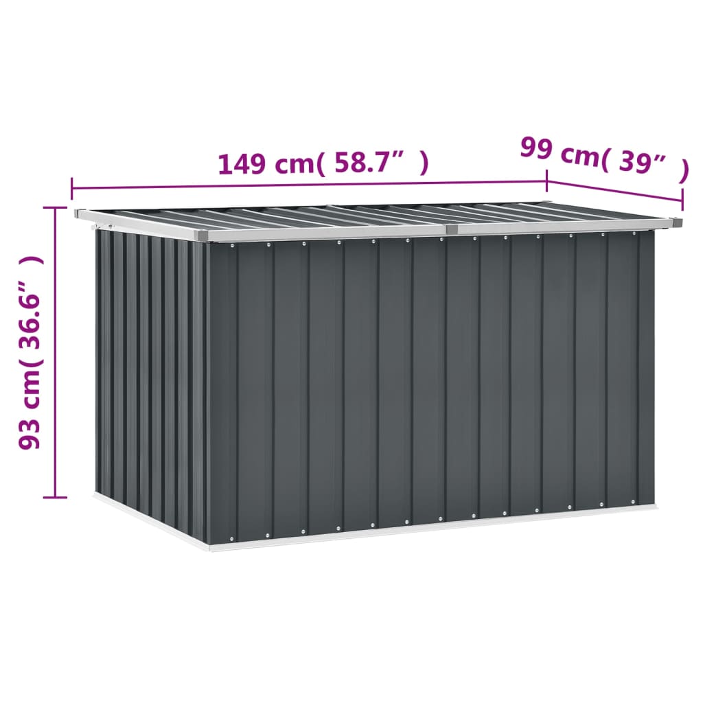 Tuinbox 149x99x93 cm grijs - Afbeelding 9
