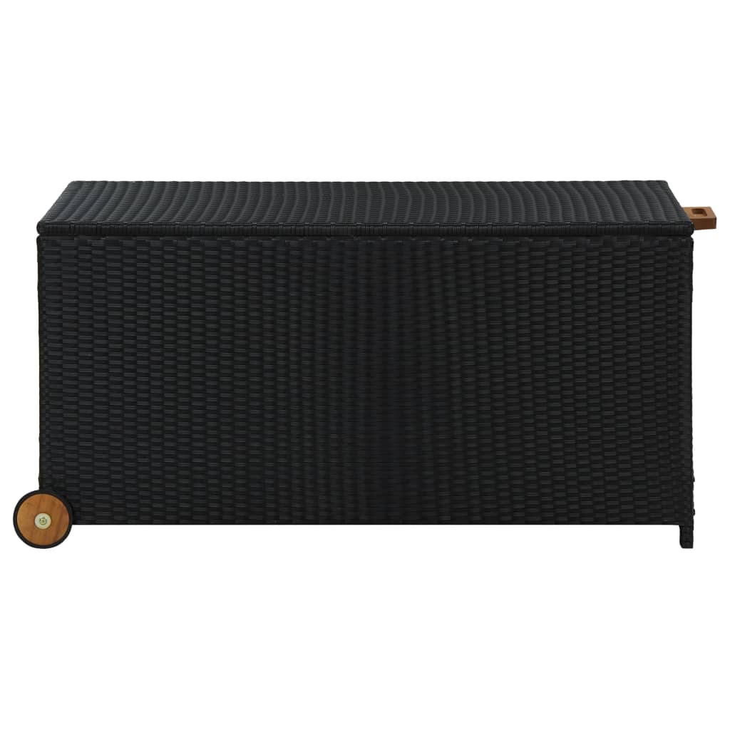 Tuinbox 120x65x61 cm poly rattan zwart - Afbeelding 3
