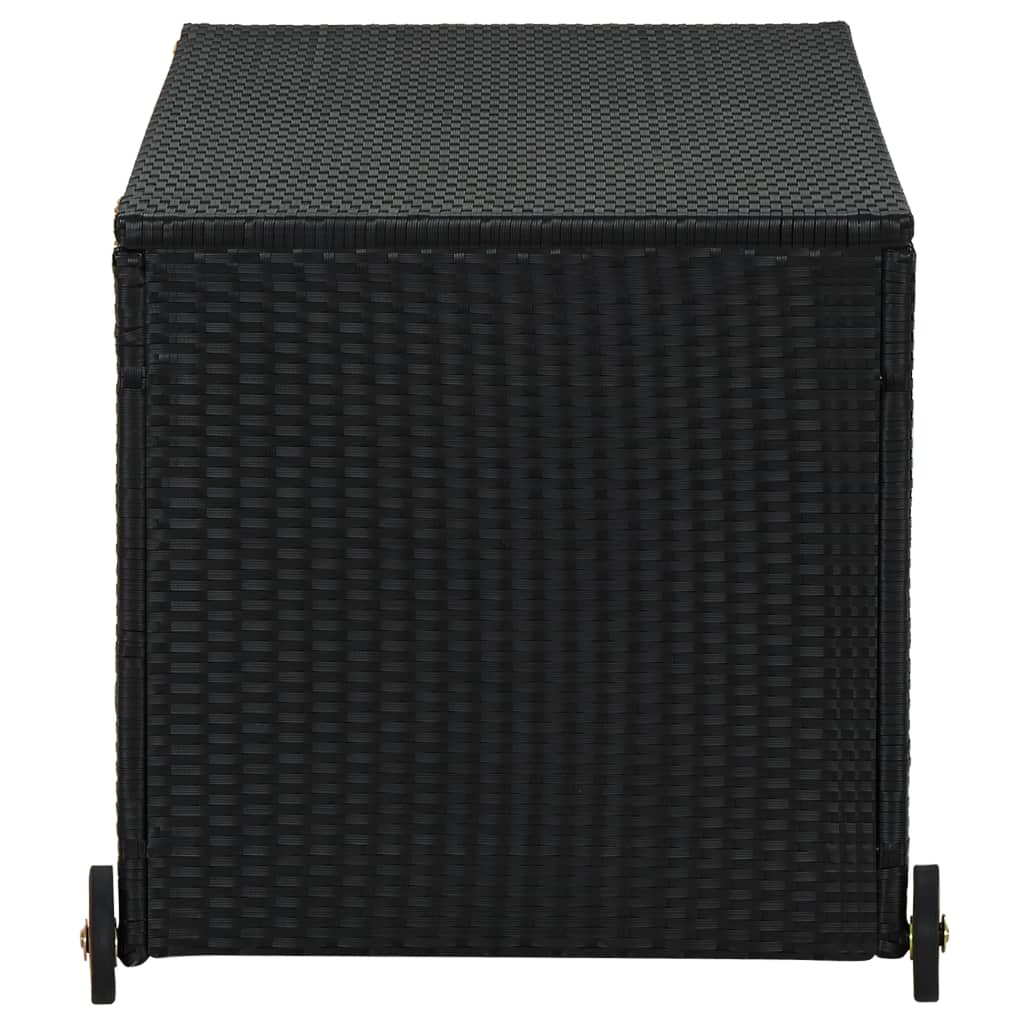 Tuinbox 120x65x61 cm poly rattan zwart - Afbeelding 4