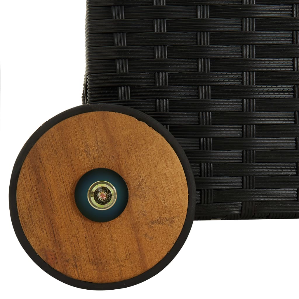 Tuinbox 120x65x61 cm poly rattan zwart - Afbeelding 7