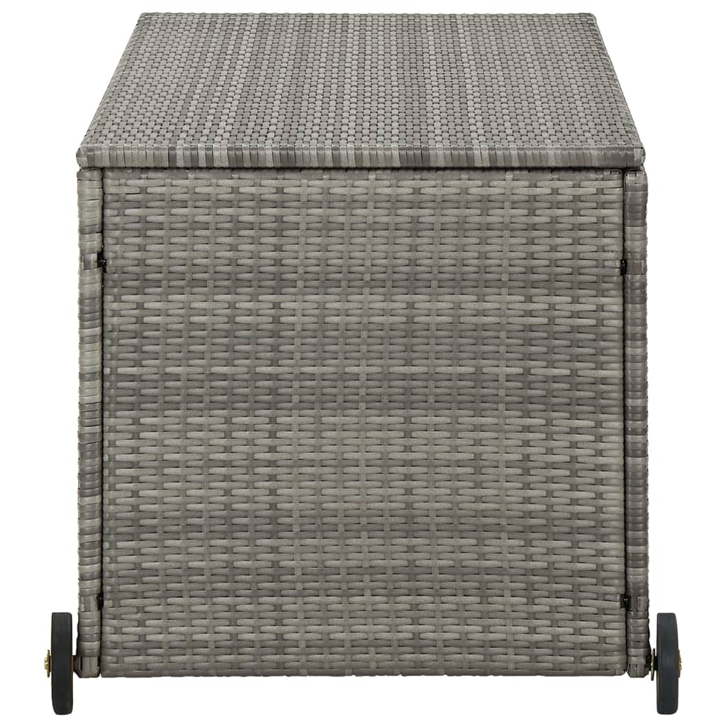 Tuinbox 120x65x61 cm poly rattan lichtgrijs - Afbeelding 4