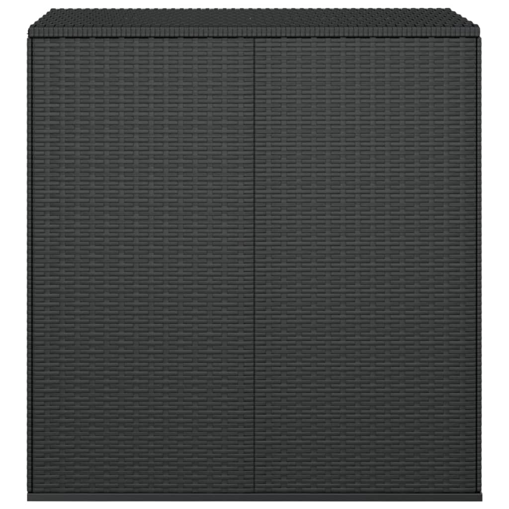 Tuinbox 100x49x103,5 cm polyetheen rattan zwart - Afbeelding 3