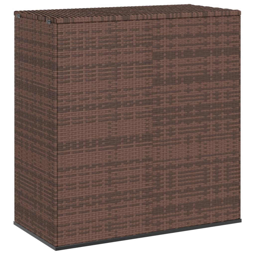 Tuinbox 100x49x103,5 cm polyetheen rattan bruin - Afbeelding 2