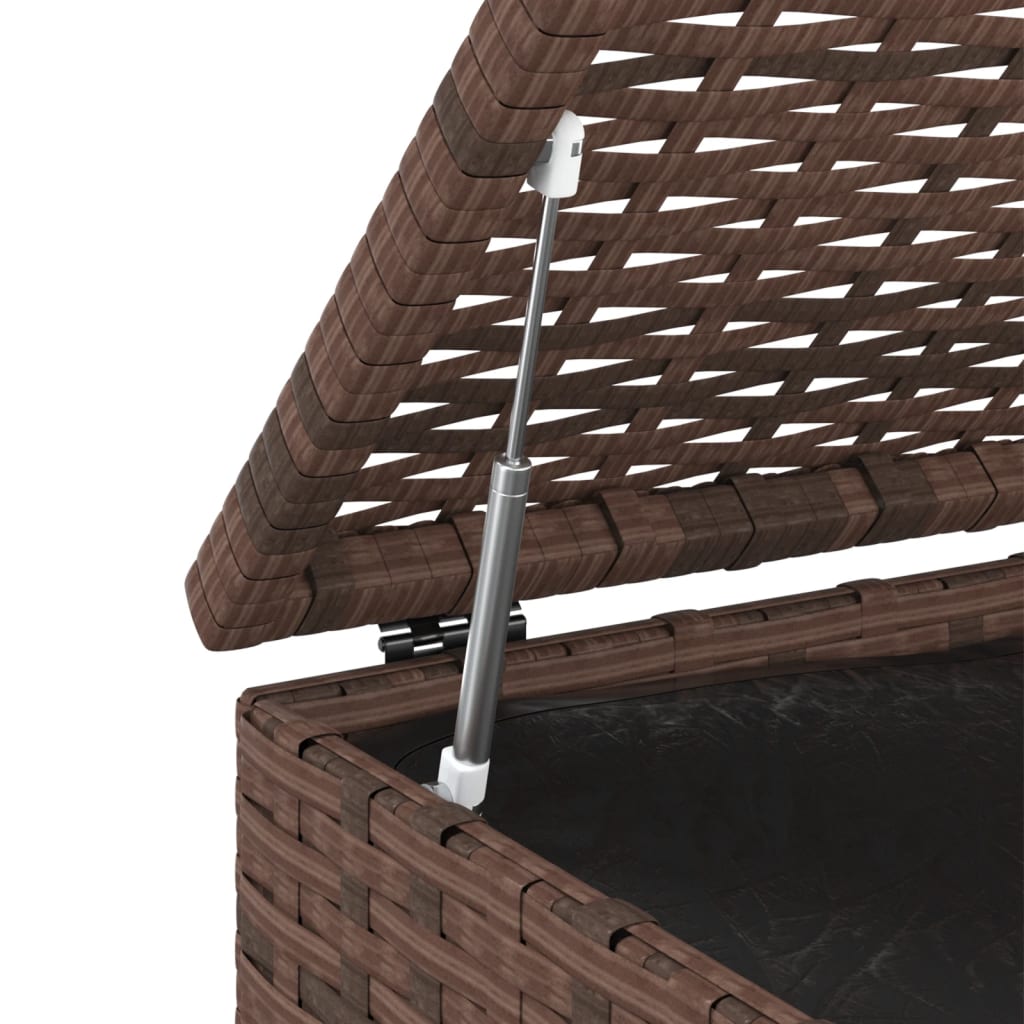 Tuinbox 100x49x103,5 cm polyetheen rattan bruin - Afbeelding 5