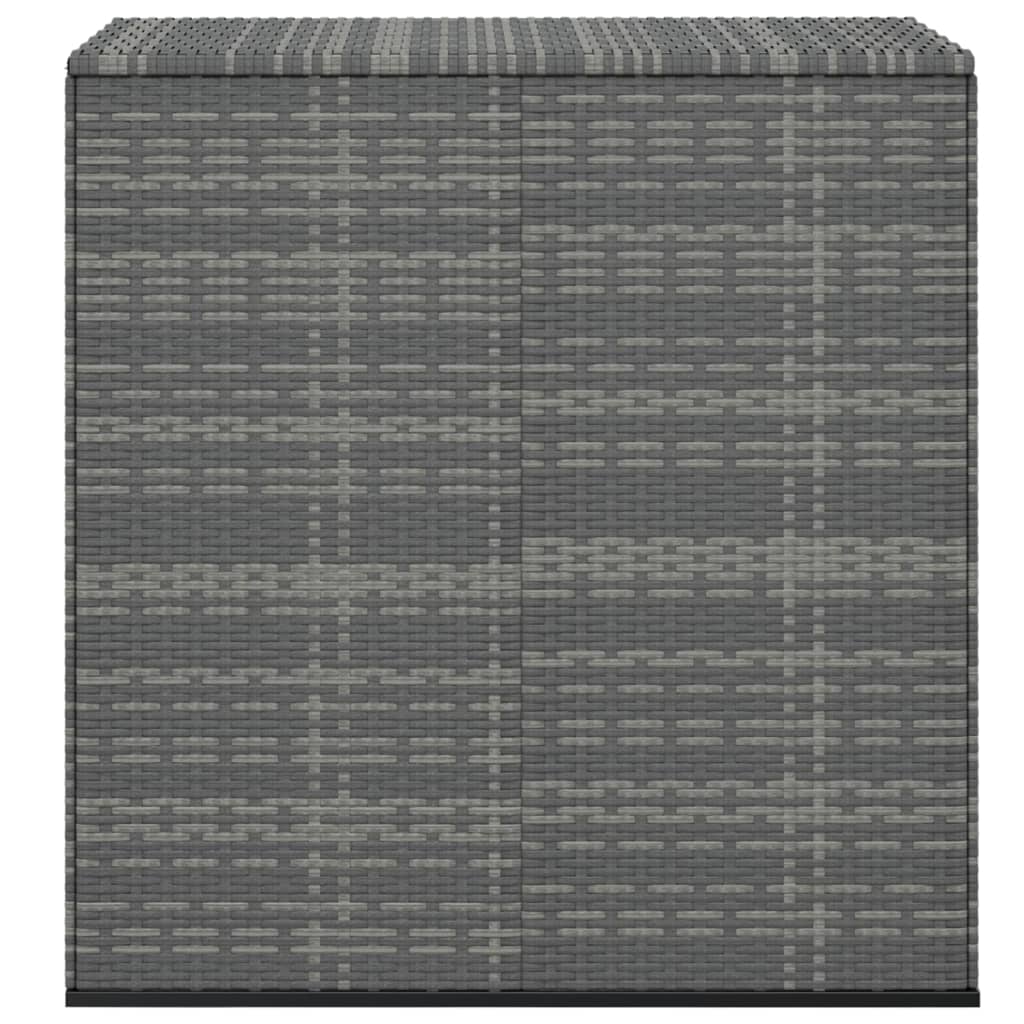 Tuinbox 100x49x103,5 cm polyetheen rattan grijs - Afbeelding 3