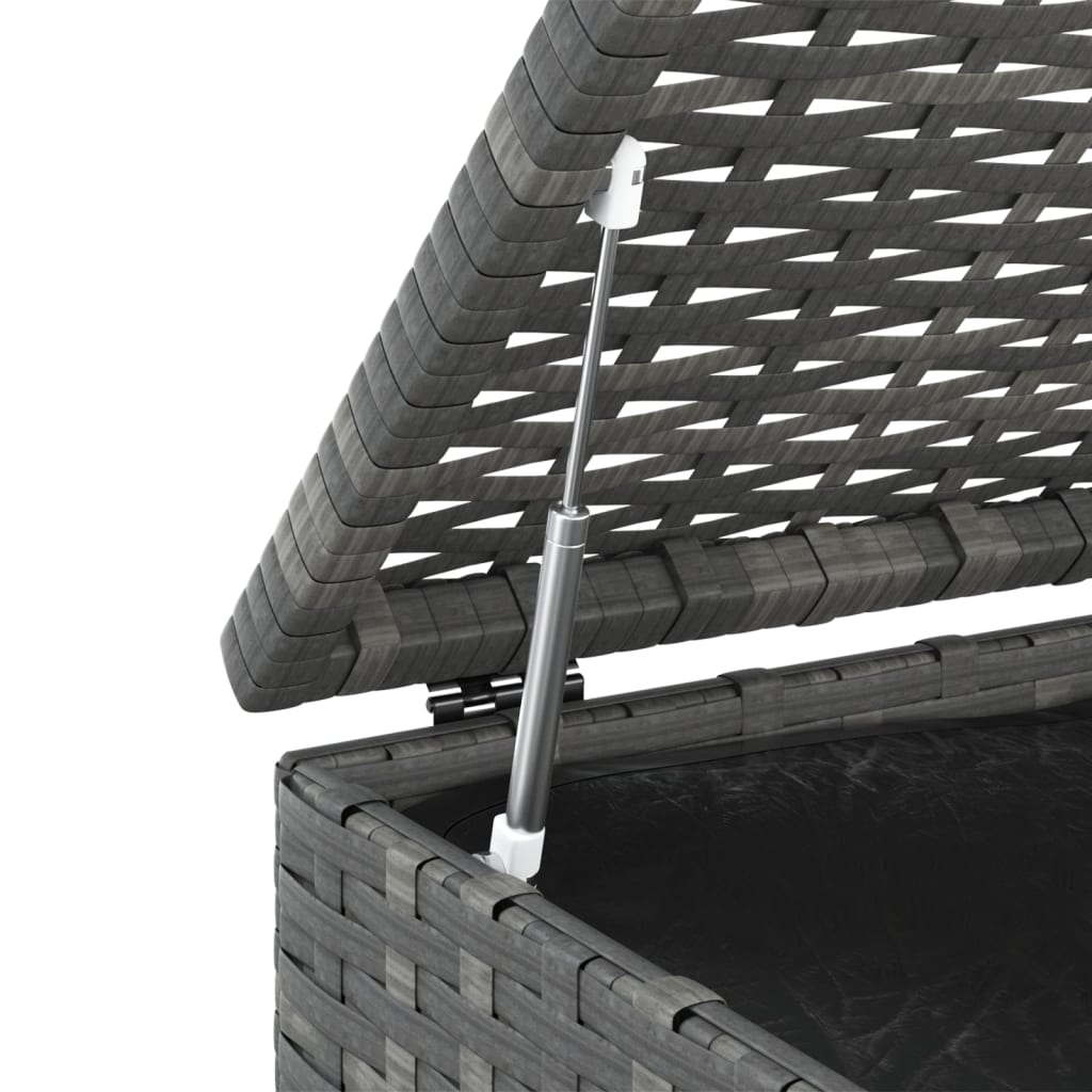 Tuinbox 100x49x103,5 cm polyetheen rattan grijs - Afbeelding 5