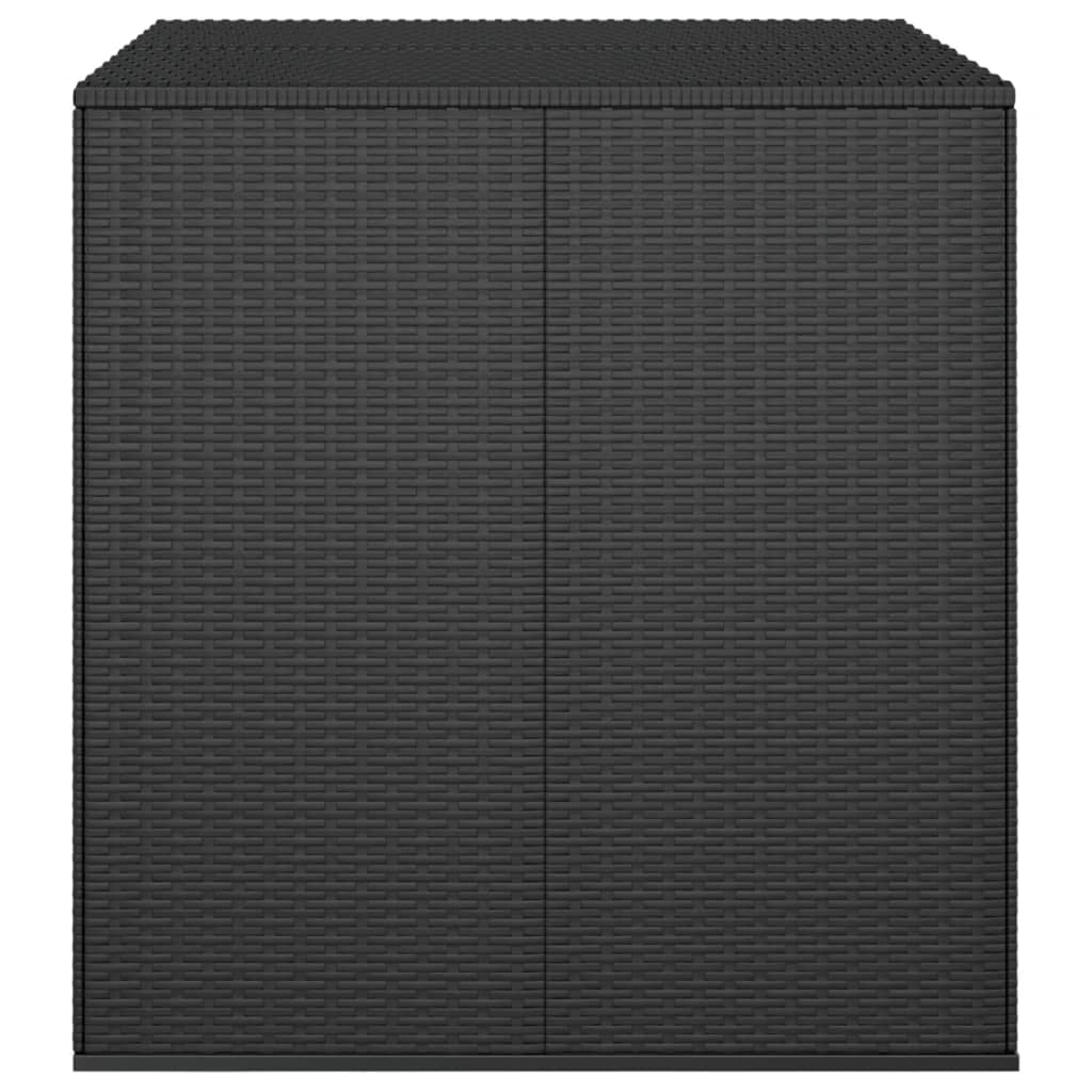 Tuinbox 100x97,5x104 cm polyetheen rattan zwart - Afbeelding 3