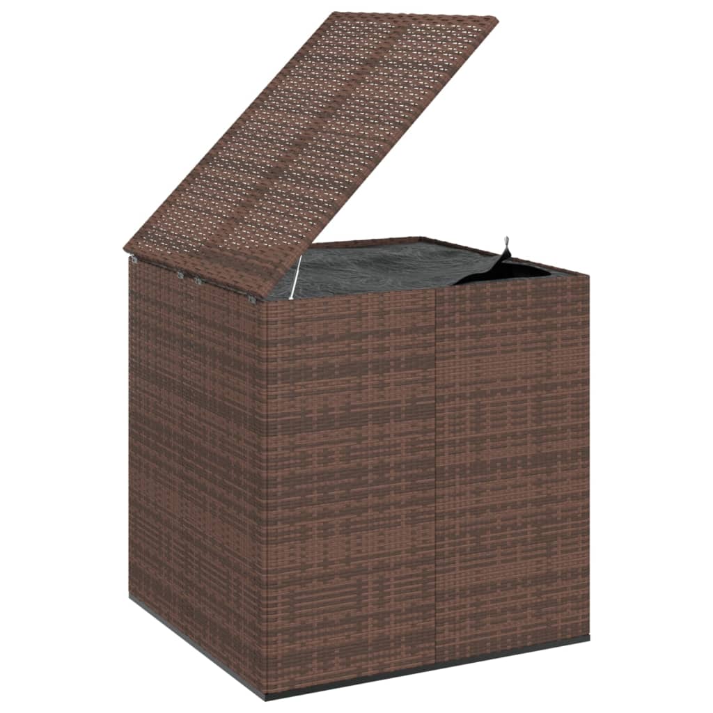 Tuinbox 100x97,5x104 cm polyetheen rattan bruin - Afbeelding 3