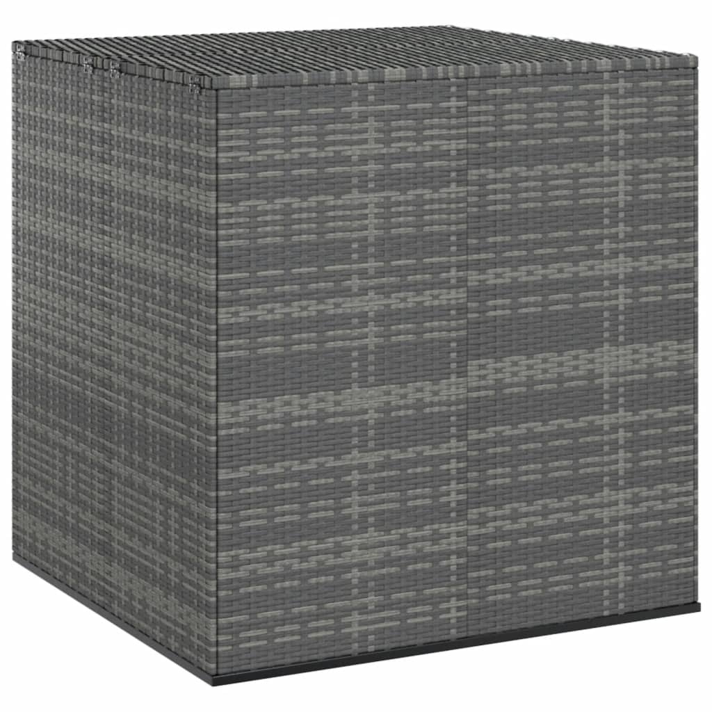 Tuinbox 100x97,5x104 cm polyetheen rattan grijs - Afbeelding 2