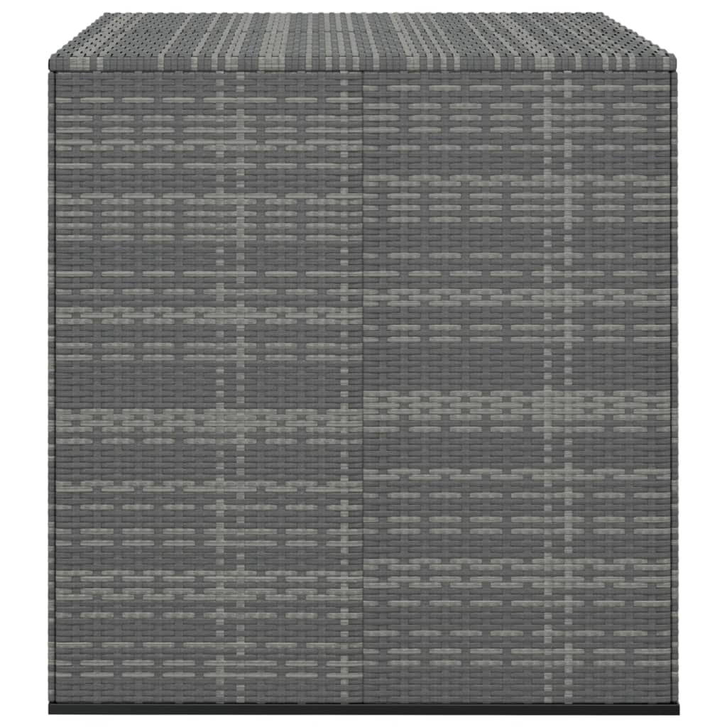 Tuinbox 100x97,5x104 cm polyetheen rattan grijs - Afbeelding 3