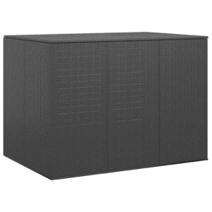 Tuinbox 145x100x103 cm polyetheen rattan zwart