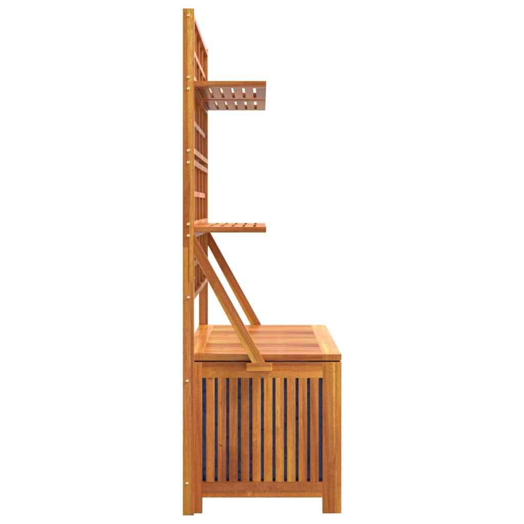 Opbergbox met latwerk 99x50x160 cm massief acaciahout - Afbeelding 6