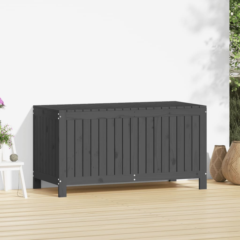 Tuinbox 121x55x64 cm massief grenenhout grijs - Afbeelding 3