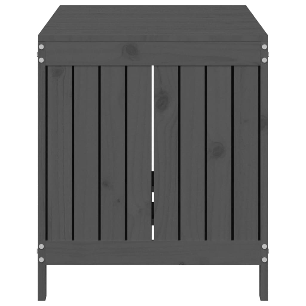 Tuinbox 121x55x64 cm massief grenenhout grijs - Afbeelding 7