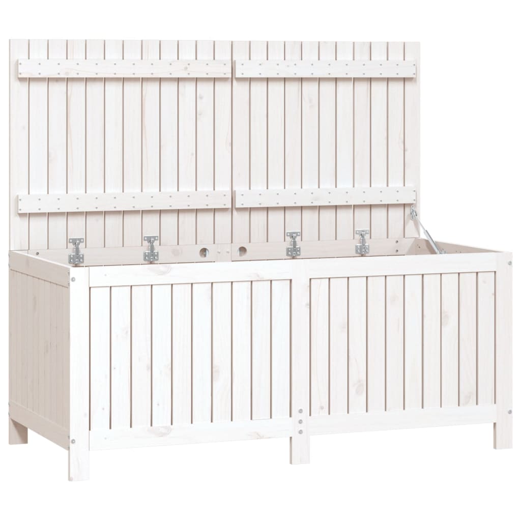 Tuinbox 147x68x64 cm massief grenenhout wit - Afbeelding 2