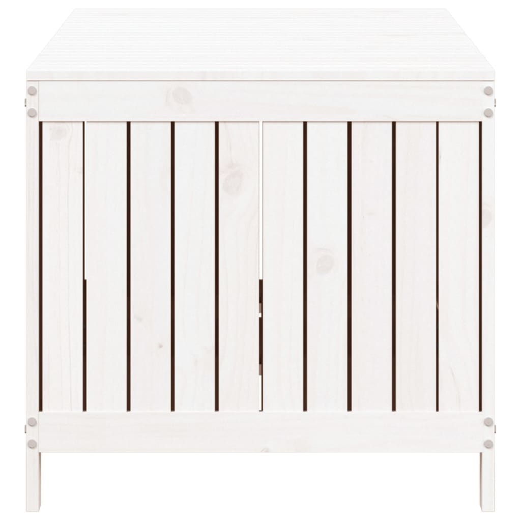 Tuinbox 147x68x64 cm massief grenenhout wit - Afbeelding 7