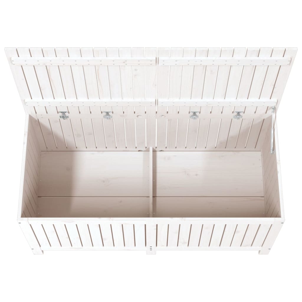 Tuinbox 147x68x64 cm massief grenenhout wit - Afbeelding 8