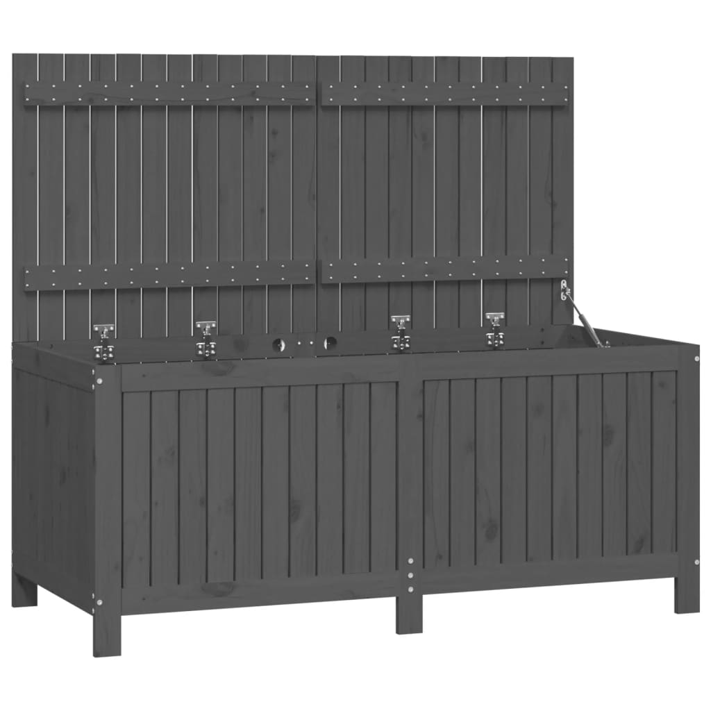 Tuinbox 147x68x64 cm massief grenenhout grijs - Afbeelding 2