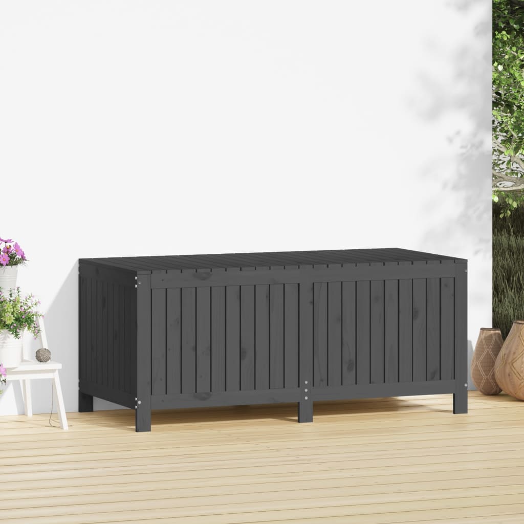 Tuinbox 147x68x64 cm massief grenenhout grijs - Afbeelding 3