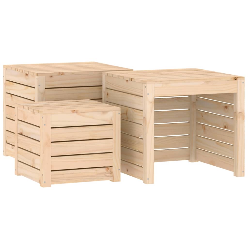 3-delige Tuinboxset massief grenenhout - Afbeelding 2