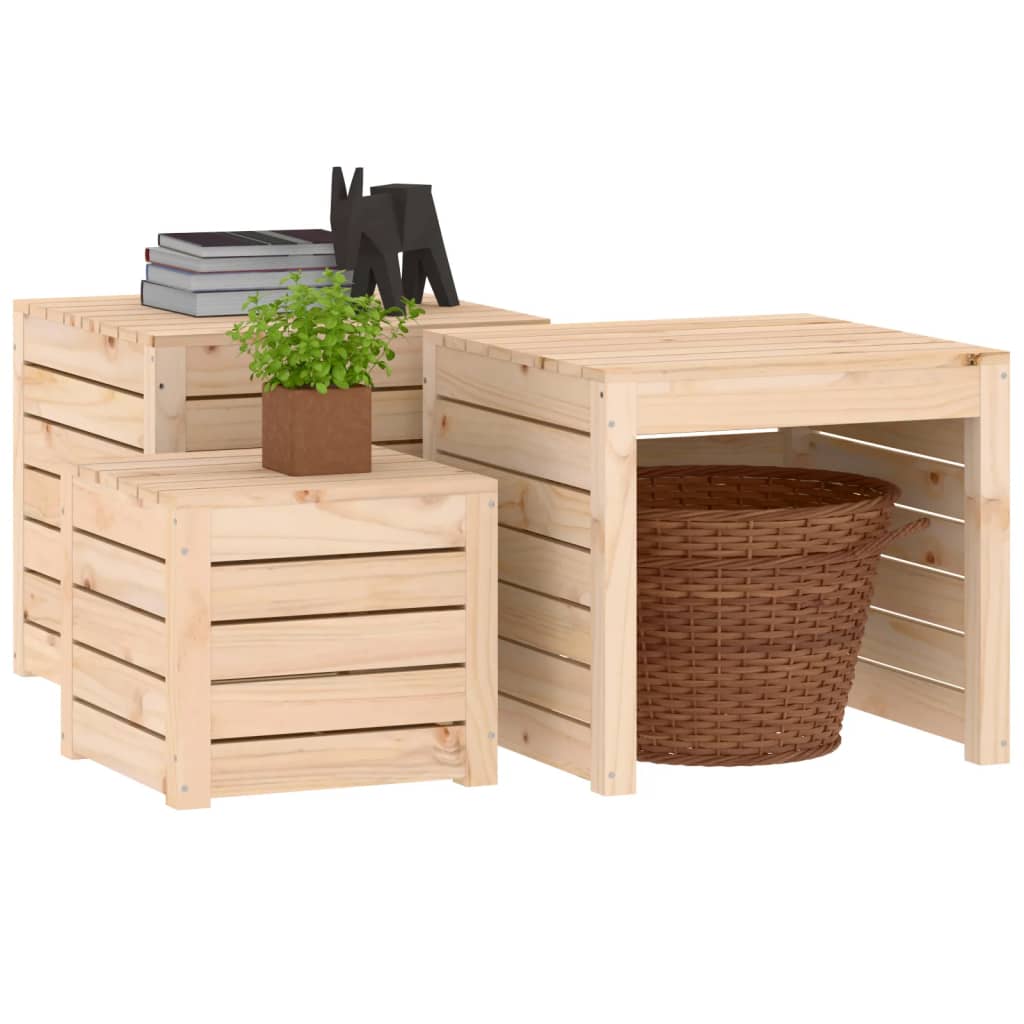 3-delige Tuinboxset massief grenenhout - Afbeelding 4
