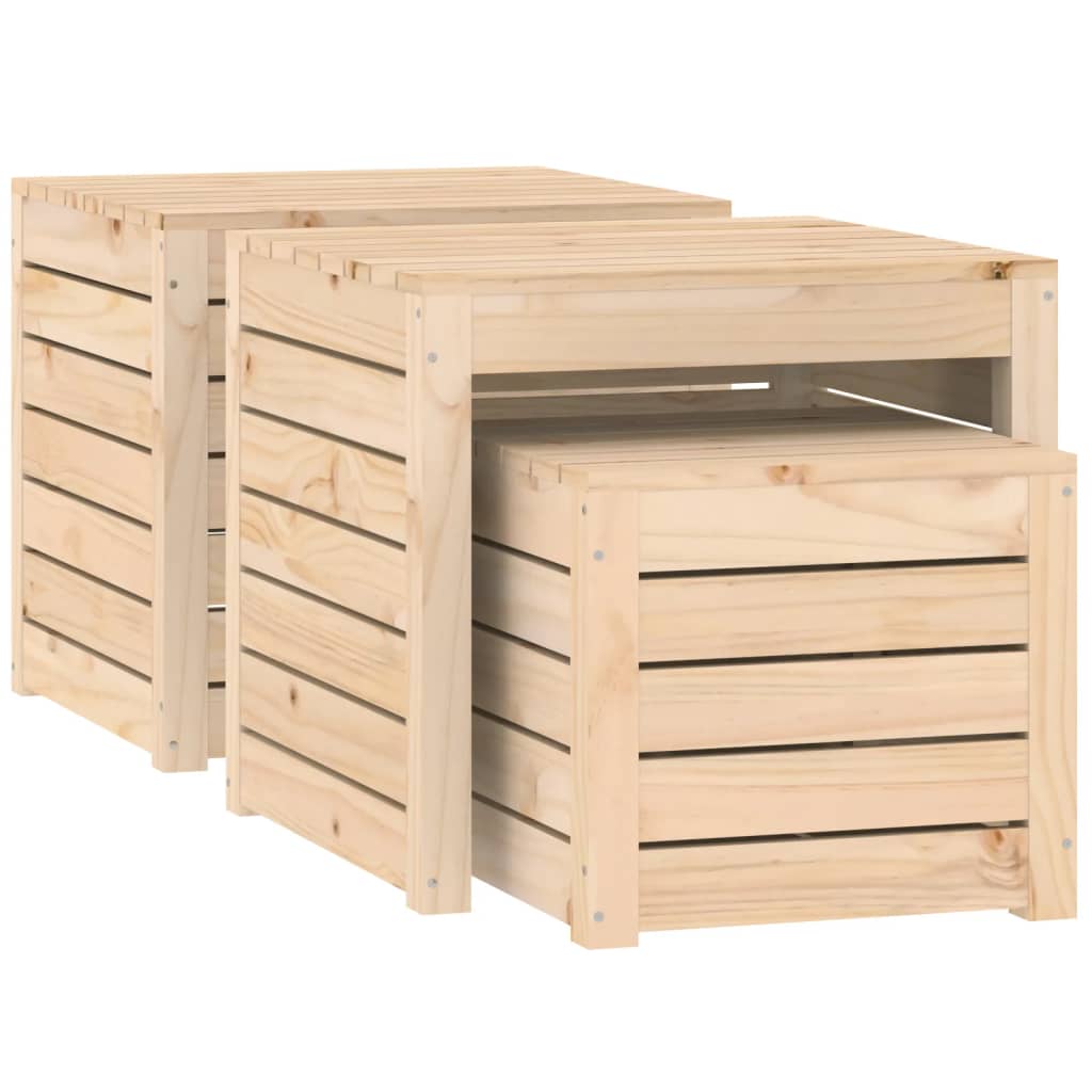 3-delige Tuinboxset massief grenenhout - Afbeelding 5