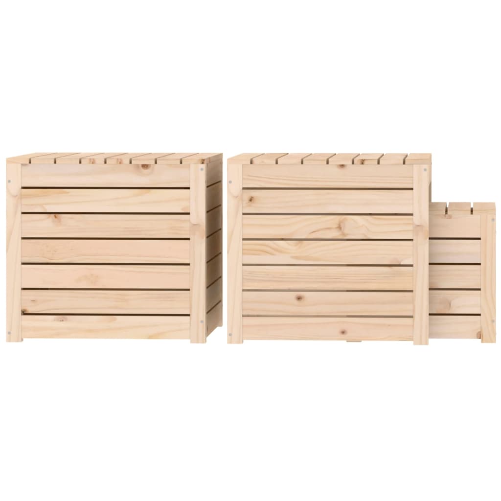 3-delige Tuinboxset massief grenenhout - Afbeelding 7