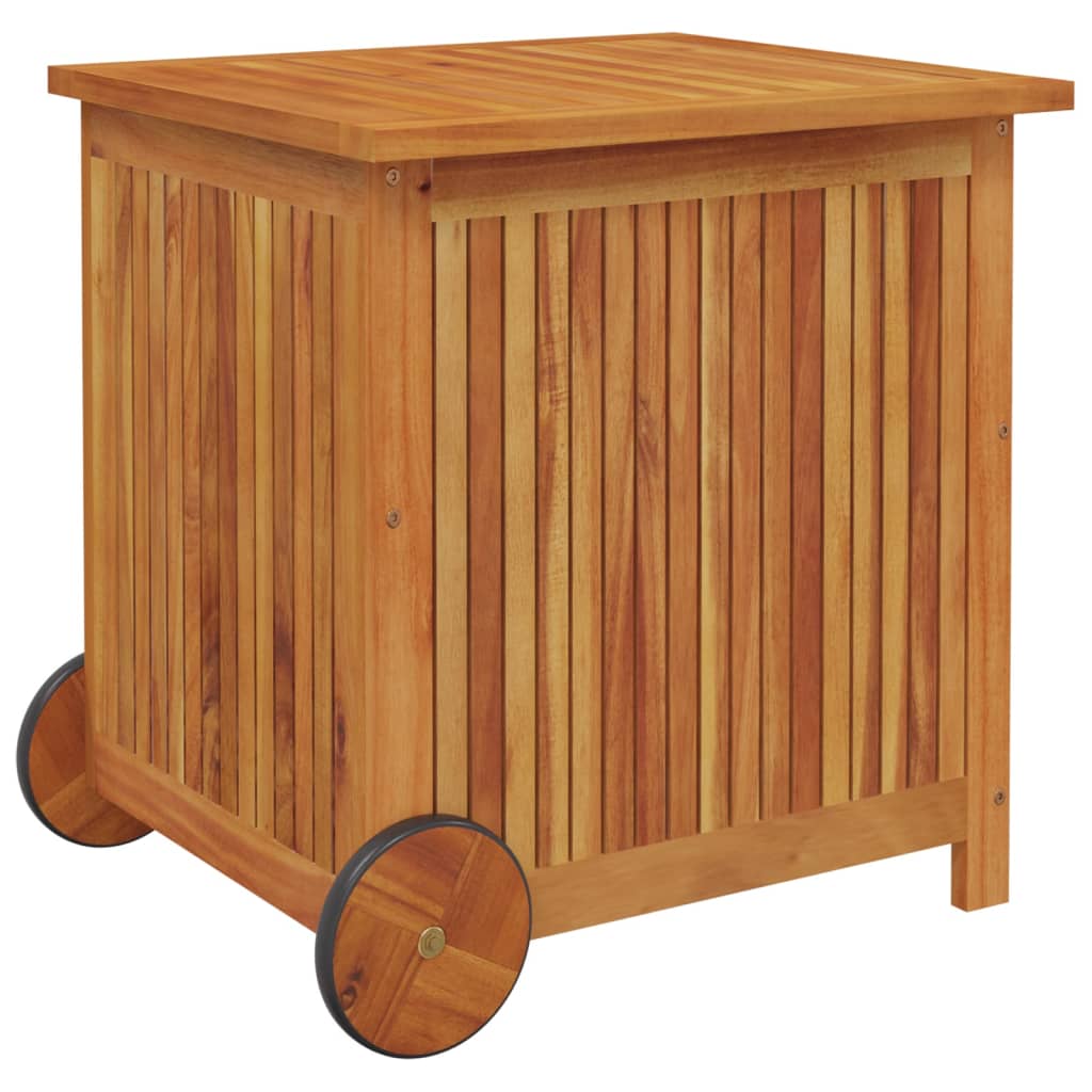Tuinbox met wieltjes 60x50x58 cm massief acaciahout - Afbeelding 3