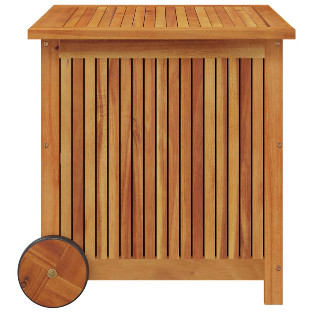 Tuinbox met wieltjes 60x50x58 cm massief acaciahout - Afbeelding 4