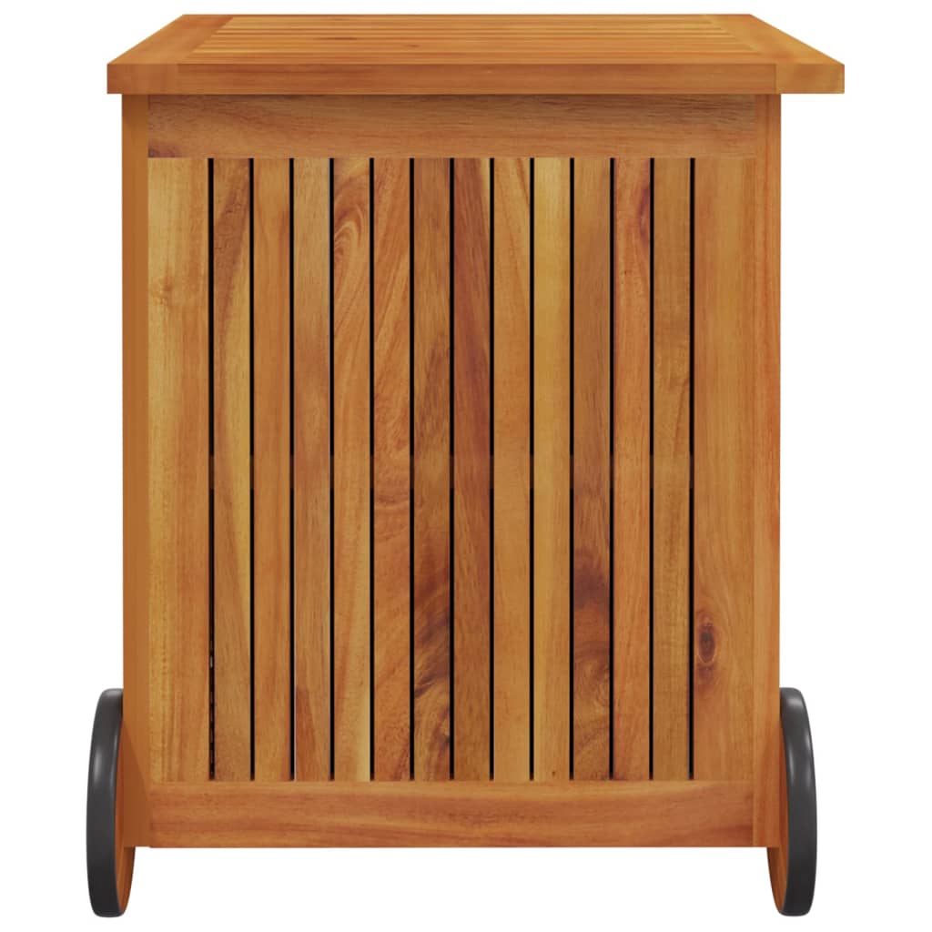 Tuinbox met wieltjes 60x50x58 cm massief acaciahout - Afbeelding 5