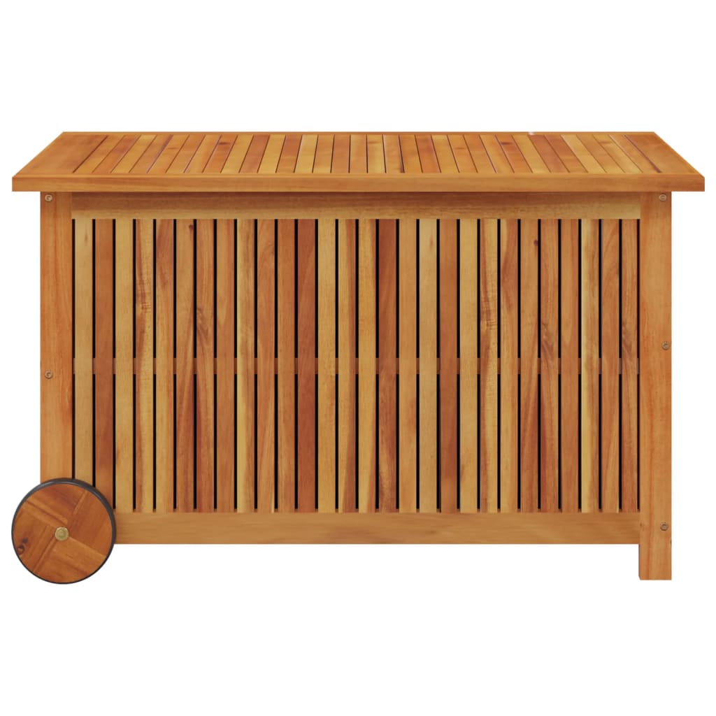 Tuinbox met wieltjes 90x50x58 cm massief acaciahout - Afbeelding 4