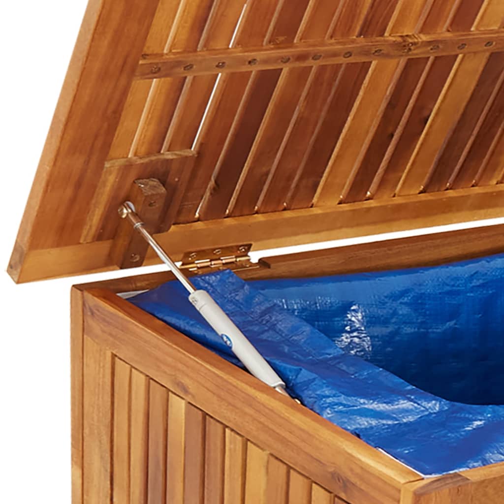 Tuinbox met wieltjes 150x50x58 cm massief acaciahout - Afbeelding 7
