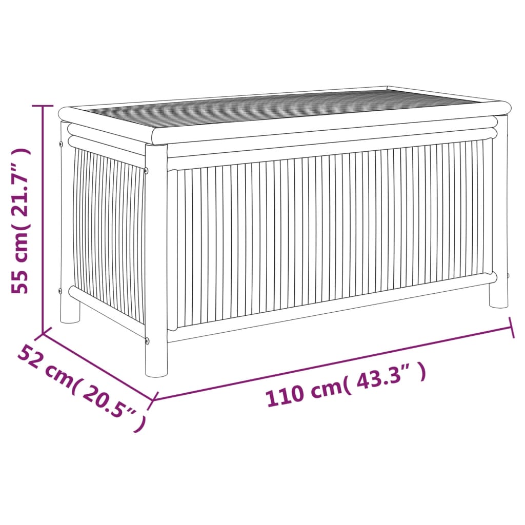 Tuinbox 110x52x55 cm bamboe - Afbeelding 8