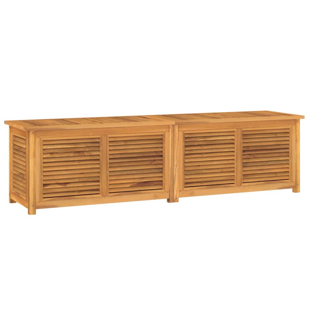 Tuinbox met zak 200x50x55 cm massief teakhout - Afbeelding 2