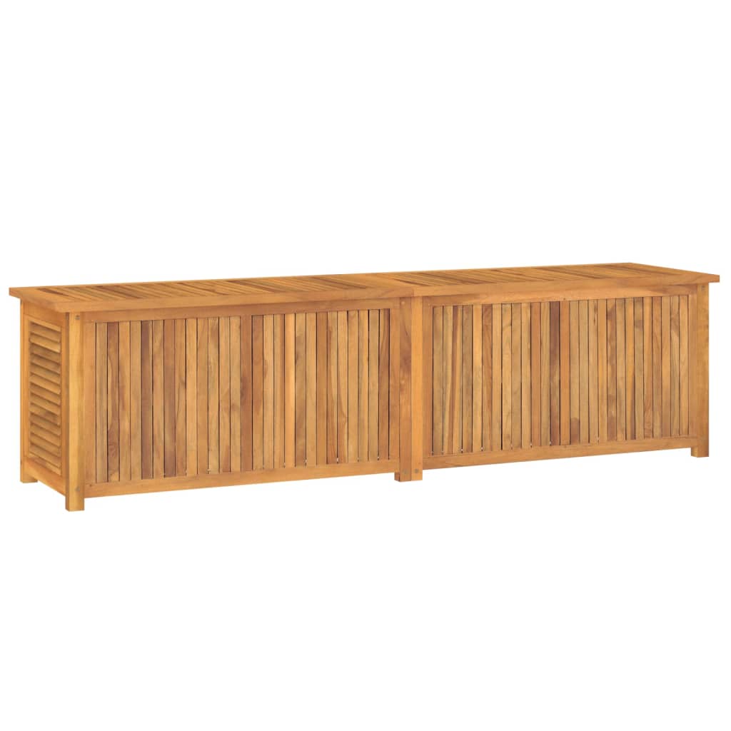 Tuinbox met zak 200x50x55 cm massief teakhout - Afbeelding 7