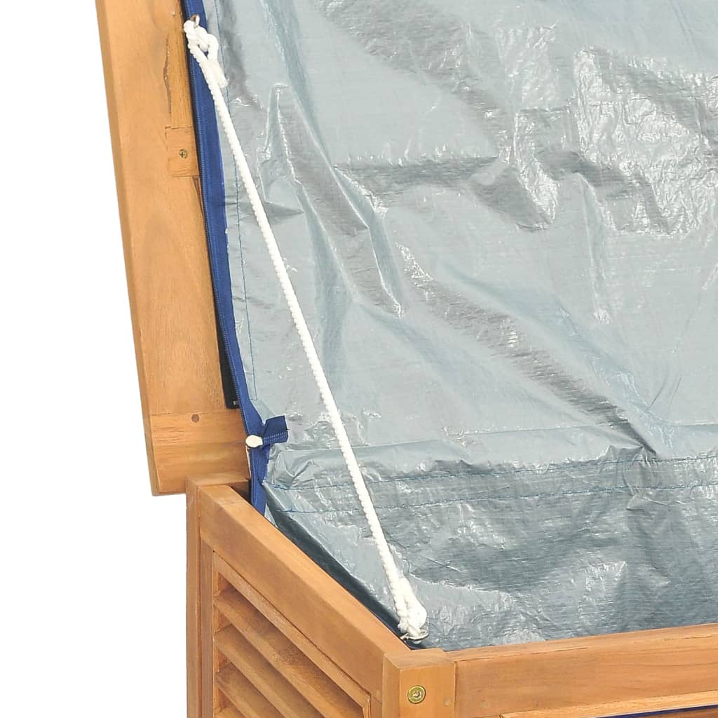 Tuinbox met zak 200x50x55 cm massief teakhout - Afbeelding 8