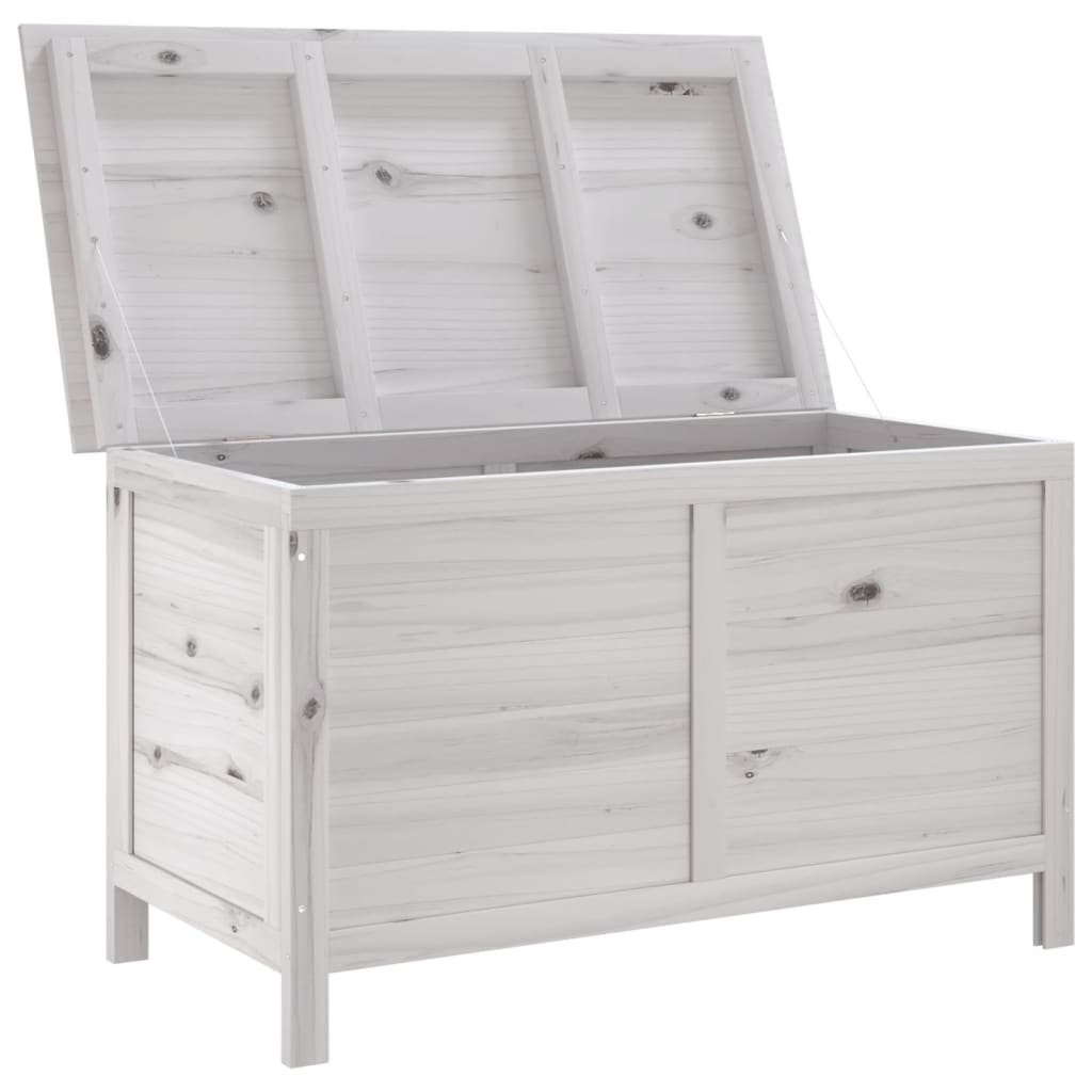 Tuinbox 99x49,5x58,5 cm massief vurenhout wit - Afbeelding 2