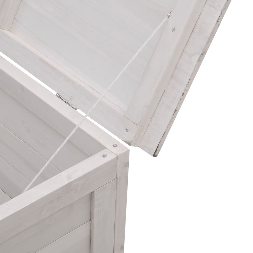 Tuinbox 99x49,5x58,5 cm massief vurenhout wit - Afbeelding 6