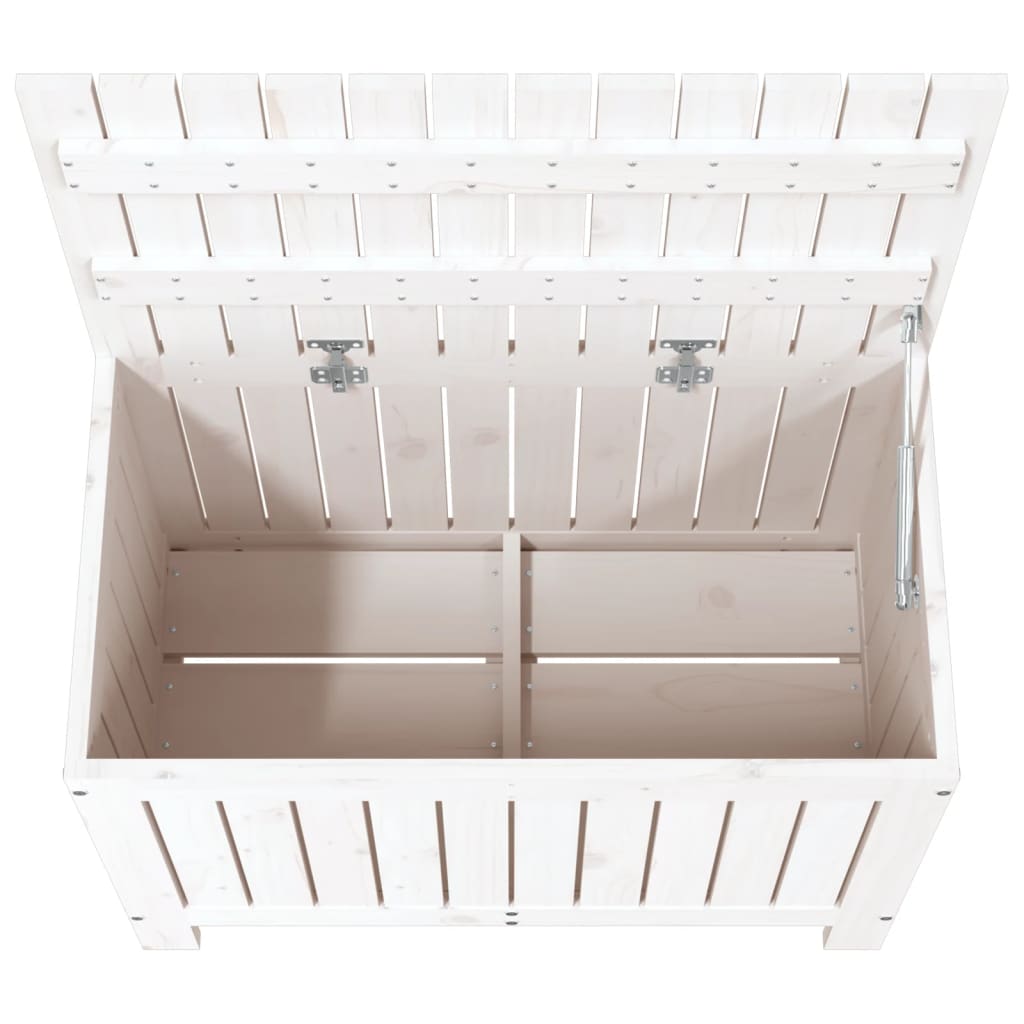 Tuinbox 76x42,5x54 cm massief grenenhout wit - Afbeelding 8