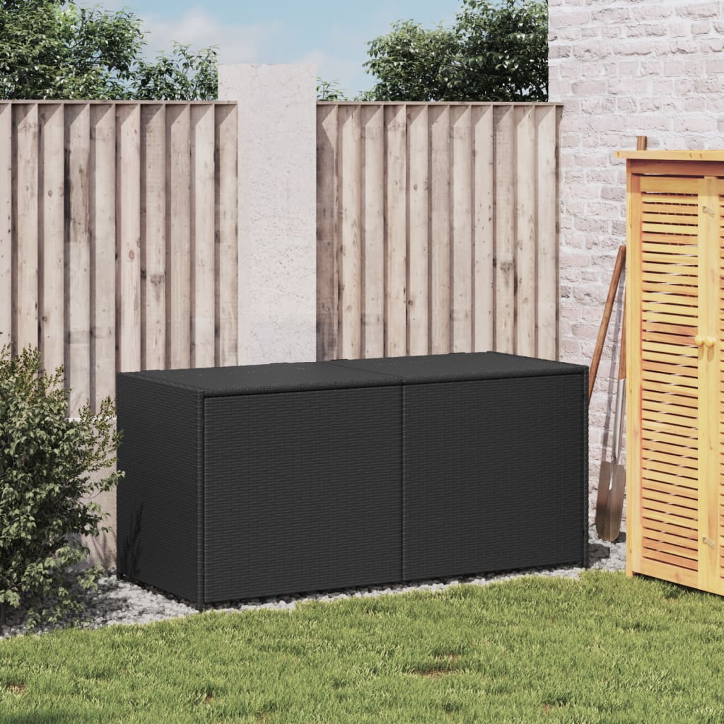 Tuinbox 283 L poly rattan zwart - Afbeelding 2