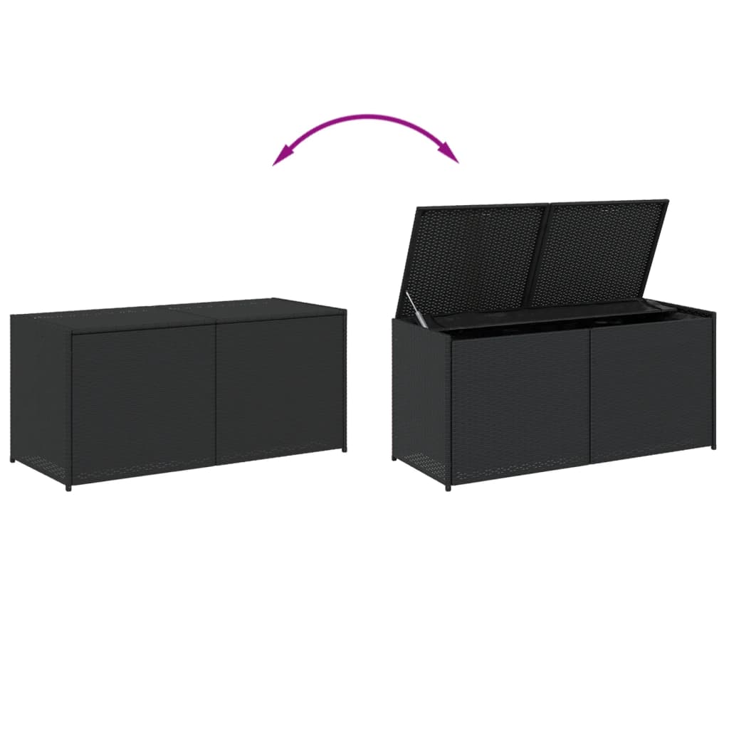 Tuinbox 283 L poly rattan zwart - Afbeelding 6