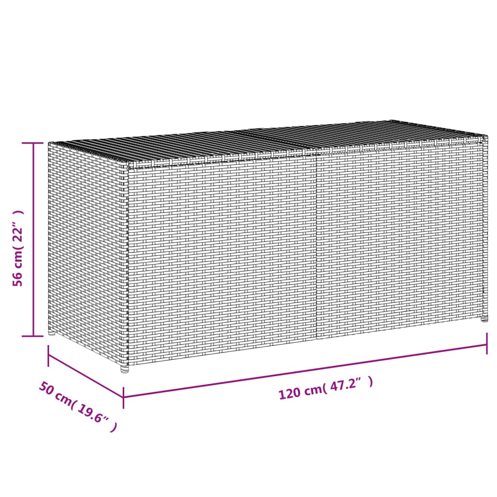 Tuinbox 283 L poly rattan grijs - Afbeelding 11