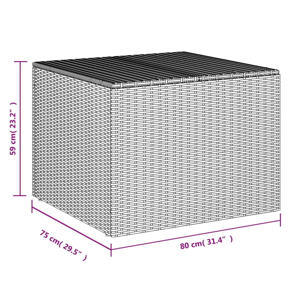 Tuinbox 291 L poly rattan bruin - Afbeelding 11