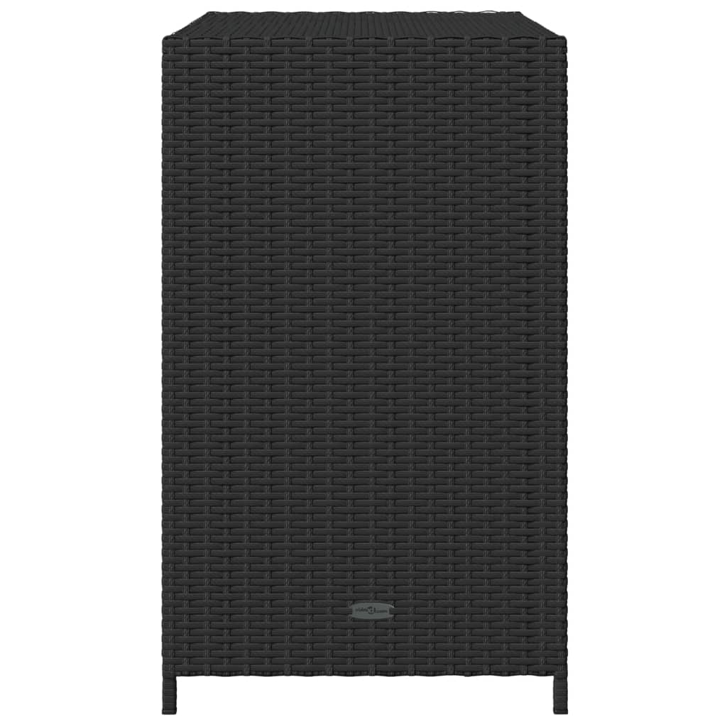 Tuinkast 83x45x76 cm poly rattan zwart - Afbeelding 8